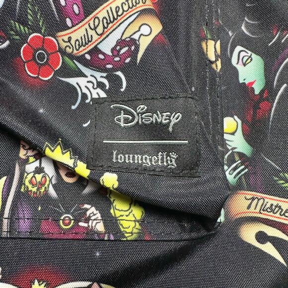 Disney x Loungefly | Unisex | Disney Villains Tattoo Art Black Backpack | OS main image 5